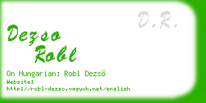 dezso robl business card